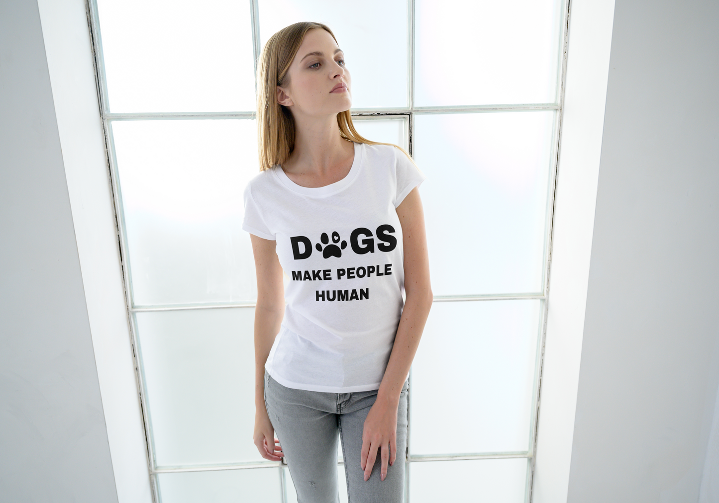 DOGS MAKE PEOPLE HUMAN Unisex Softstyle T-Shirt