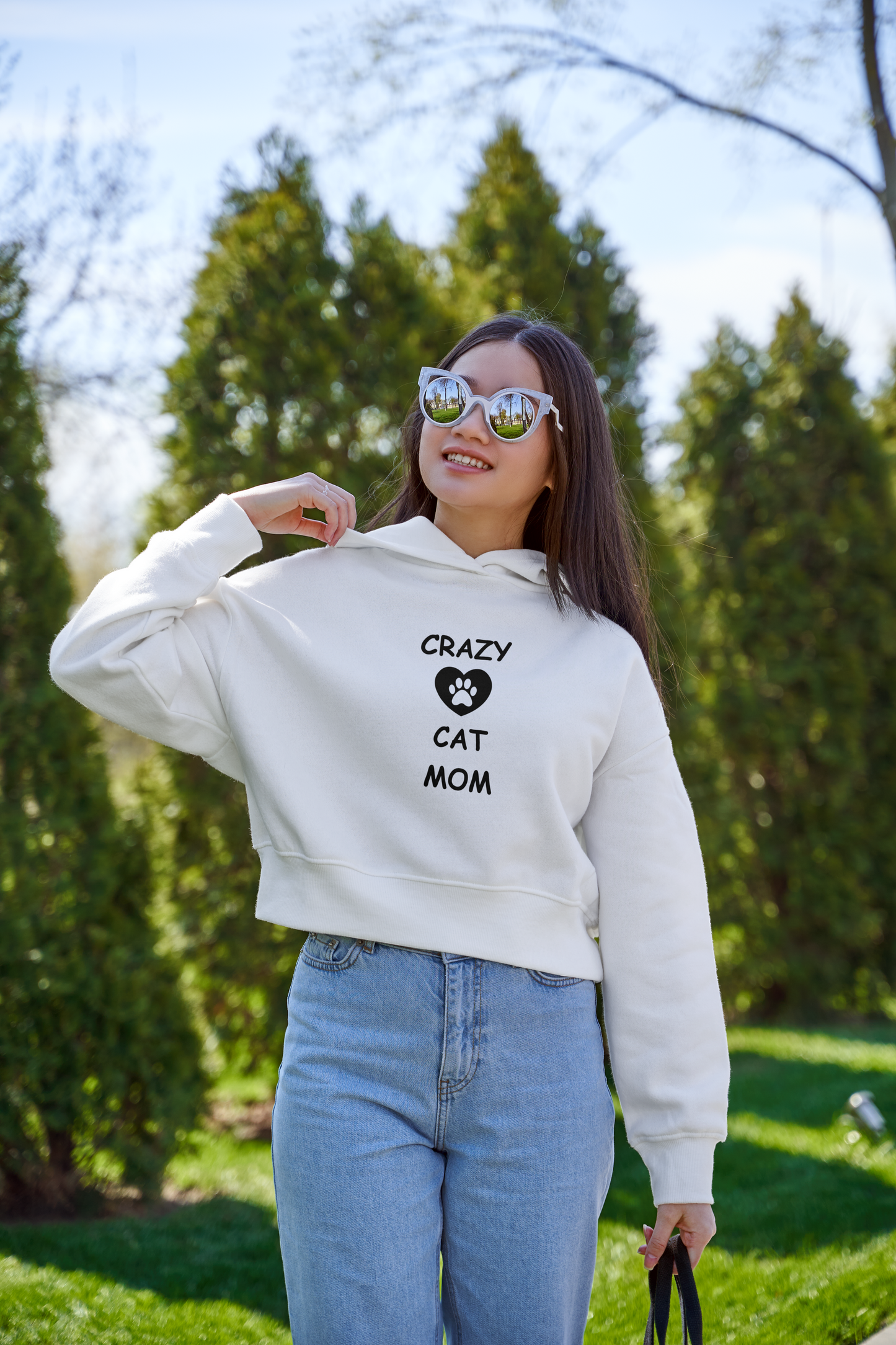 CRAZY CAT MOM Unisex Premium Pullover Hoodie