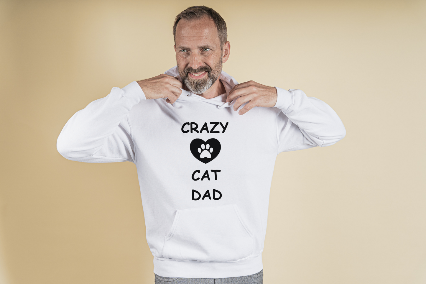 CRAZY CAT DAD Unisex Heavy Blend Hooded Sweatshirt