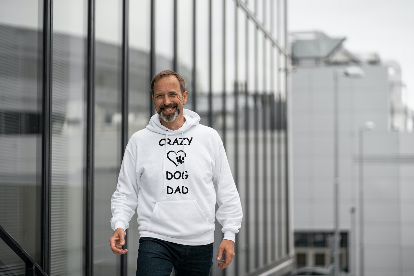 CRAZY DOG DAD Unisex Heavy Blend Hooded Sweatshirt